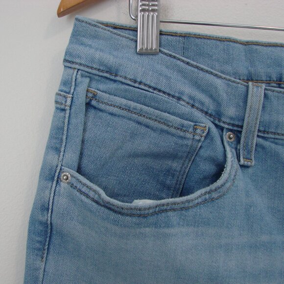 Levi's High Rise Straight Crop Jeans Light Wash Size 34 - Picture 5 of 13